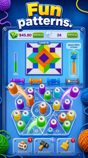 Win rewards with satisfying puzzle completions